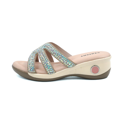 Stone Embellished Wedge Heels
