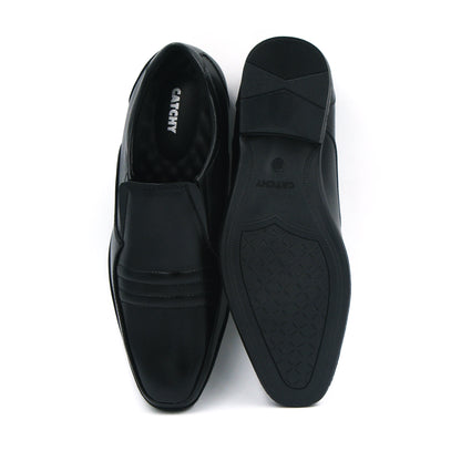 Catchy Black Classic Leather Formal Shoes for Men's
