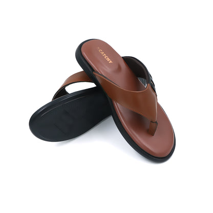 Catchy Men's Classic Chocolate Thong Sandal
