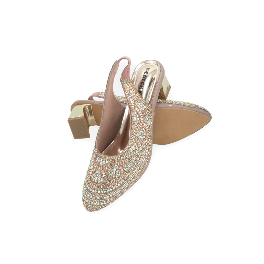 Catchy Slingback Spool Heel