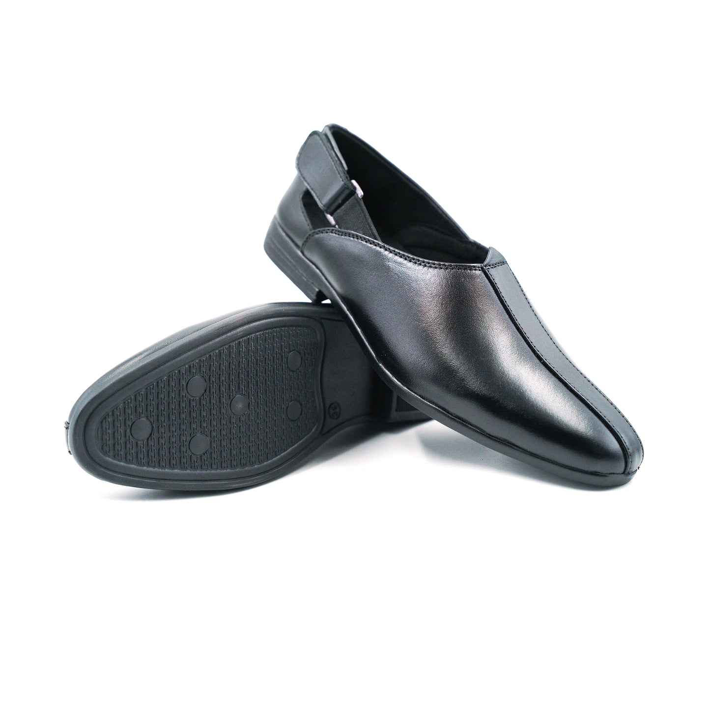 Men Tan Black Shoe-Style Sandals