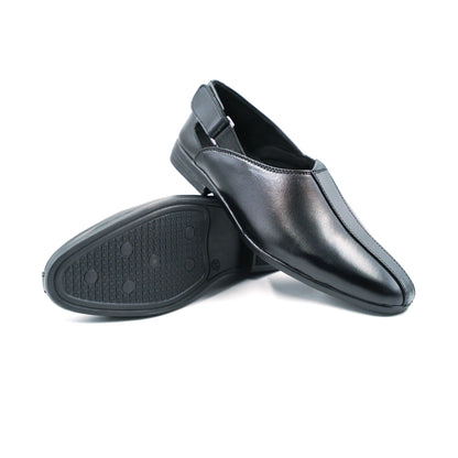 Men Tan Black Shoe-Style Sandals