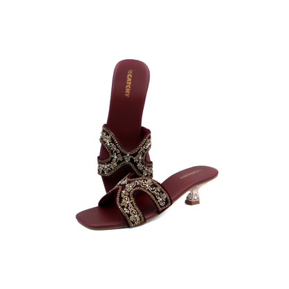 Catchy Women's Mid Heel Sandal