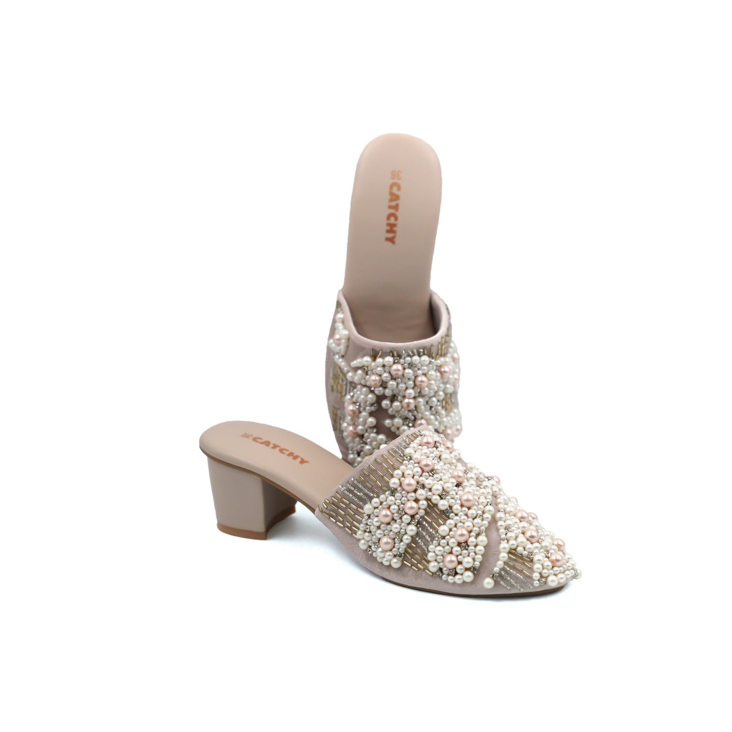 Embroidered mules Heels