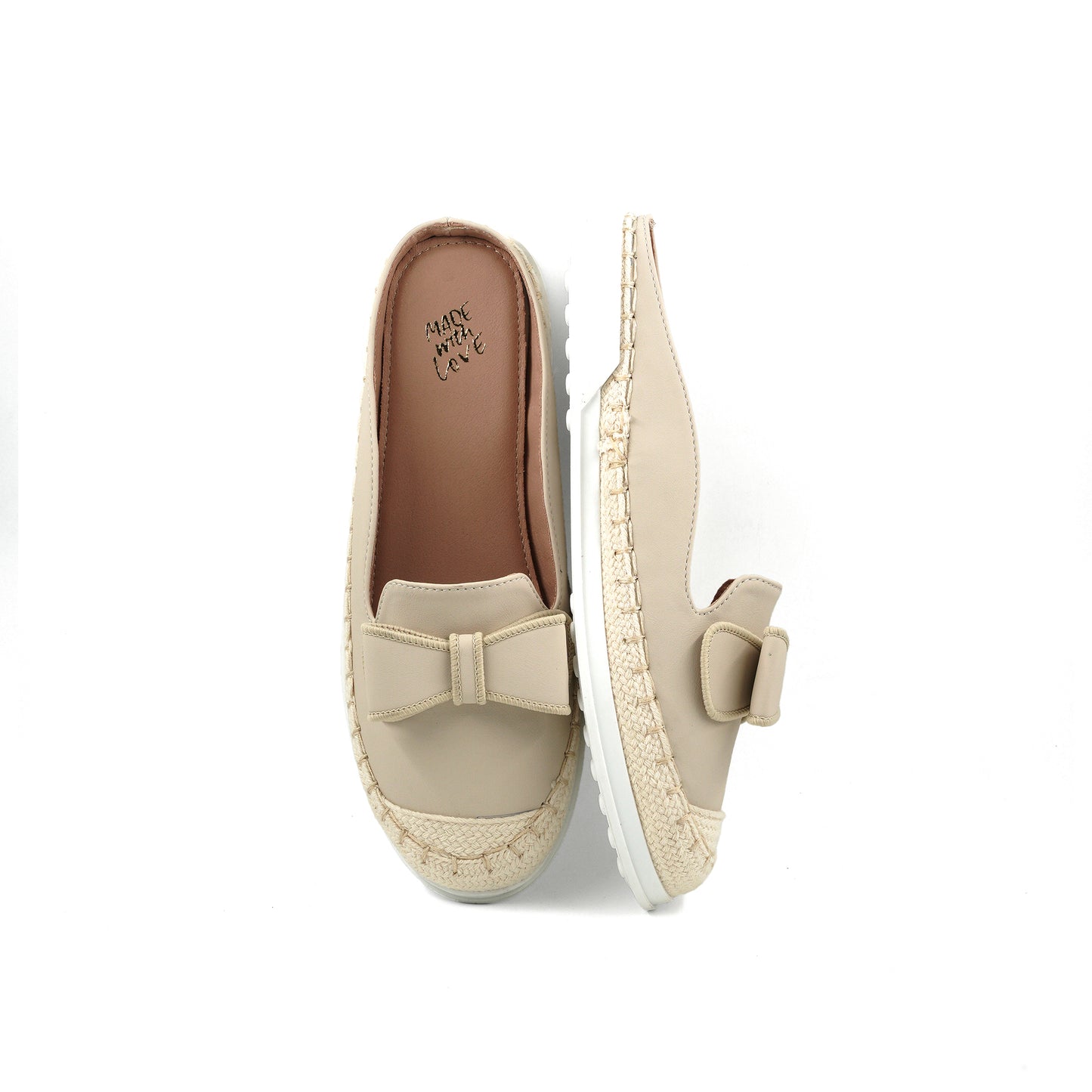 Catchy  Leather Espadrilles Half Loafers For Women