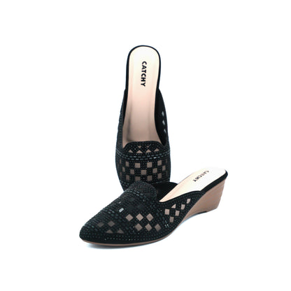 Luxury Embroidered Mules For Women's